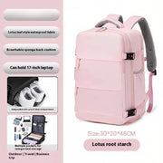Pure Color Casual Versatile Men's And Women's Large Capacity Backpack