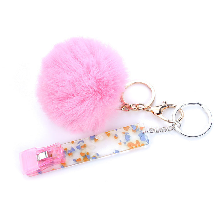 Acrylic Material Key Chain Long Nail Credit Card Gripper
