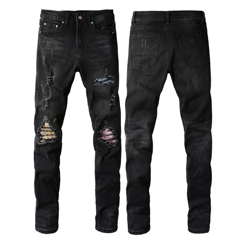 Hole & Patch Jeans Men&
