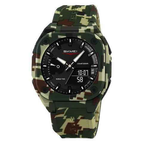 Double Inserts Luminous Waterproof Multifunctional Electronic Watch Outdoor