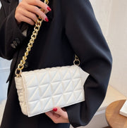 Vintage Chain Armpit Bag Soft Leather Quilted Shoulder Bag