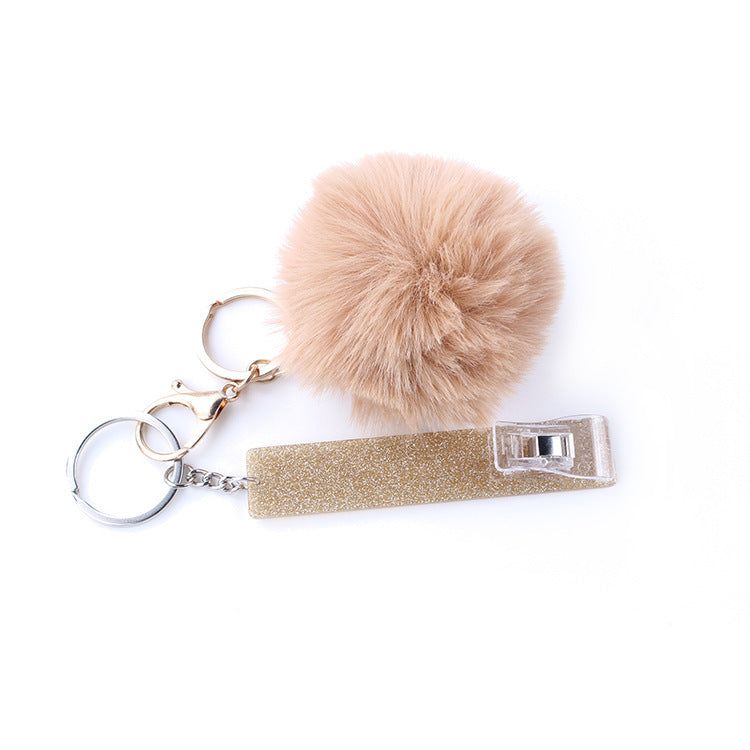 Acrylic Material Key Chain Long Nail Credit Card Gripper