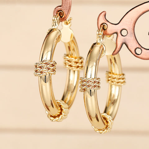 Design Sense Geometric Advanced Light Luxury Ornament Niche Ring Ear Clip