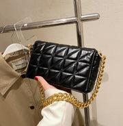 Vintage Chain Armpit Bag Soft Leather Quilted Shoulder Bag