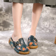National style plum blossom totem sandals