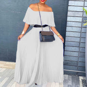 Off-shoulder Collar European And American Style Dress