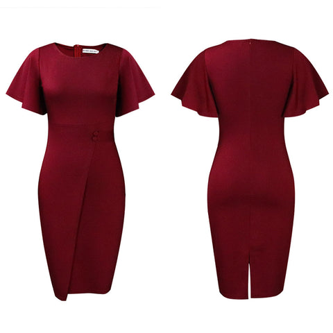 Fashionable With Side-slit Sheath Plus Size Dress