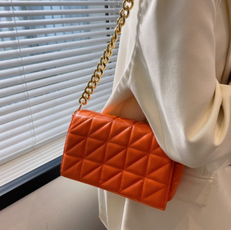 Vintage Chain Armpit Bag Soft Leather Quilted Shoulder Bag