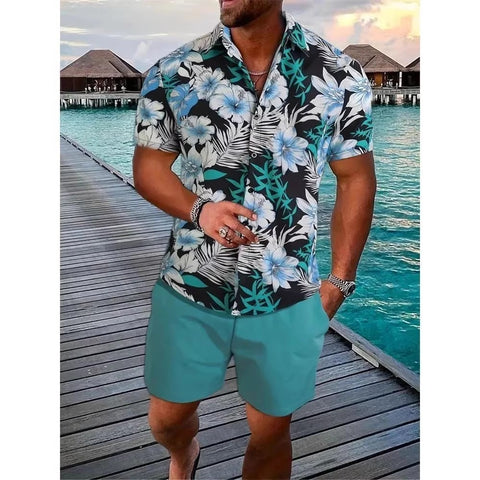 Beach Style Short Sleeve Shirt Men&