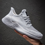 Fashion Running Shoes Men's Sports Shoes Men's Flying Thread Knitted Breathable Casual Men's Shoes Large Size