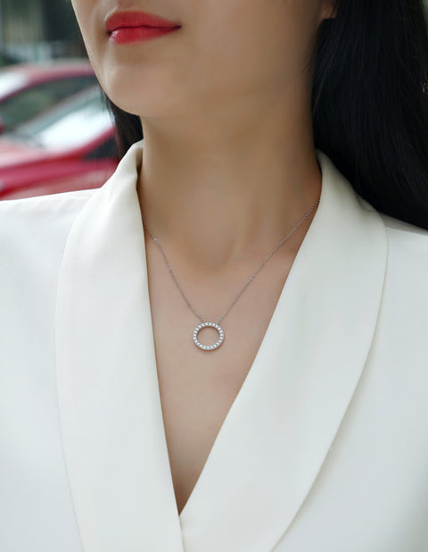 As You Wish - A Fashionable And Luxurious Diamond Jewelry Pendant Set With Moissanite S925 Sterling Silver And Platinum Plating
