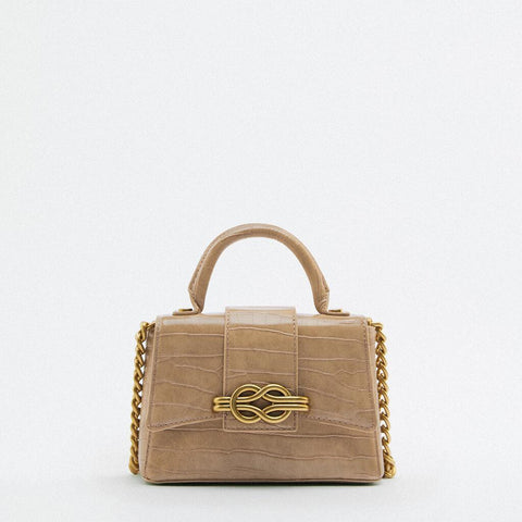 Animal Print Mini Cross Body Carrying Chain Bag