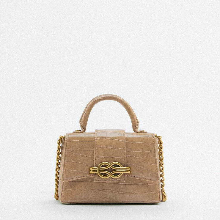Animal Print Mini Cross Body Carrying Chain Bag