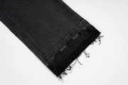 Men's Fashion Casual Retro Knife Cut Destroyed Washed Distressed Straight Textured Jeans