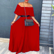 Off-shoulder Collar European And American Style Dress