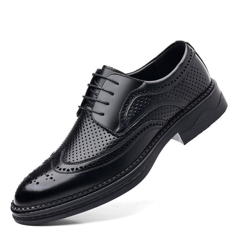 Hollow Leather Shoes Men&
