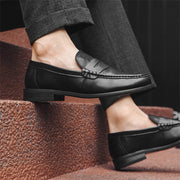 Casual Leather Shoes Men's Soft Bottom Slip-on