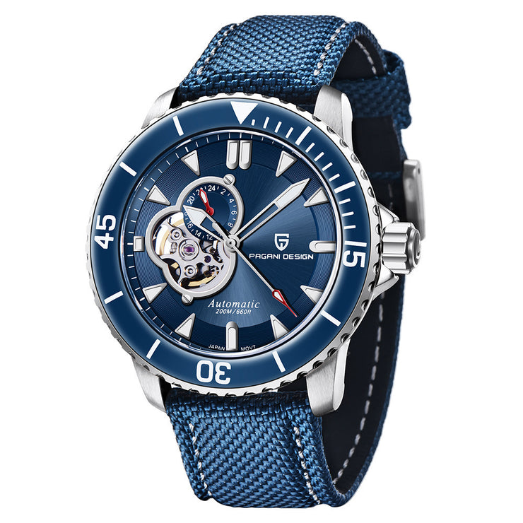 Fully Automatic Mechanical Waterproof Stainless Steel Skeleton Men&