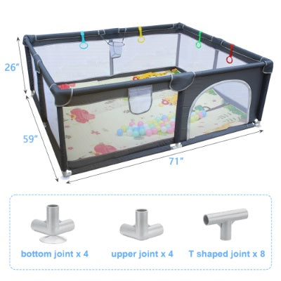 71 X 59 Baby Playard Cloth Playpen Removable Enclosures For Indoor And Outdoor Use Care For Children And Pets