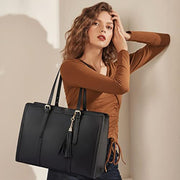 Women's Computer Shoulder Bag Leather Laptop Bag
