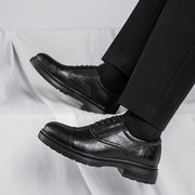 Genuine Leather Men's Leather Shoes Increased Casual Soft Bottom Super