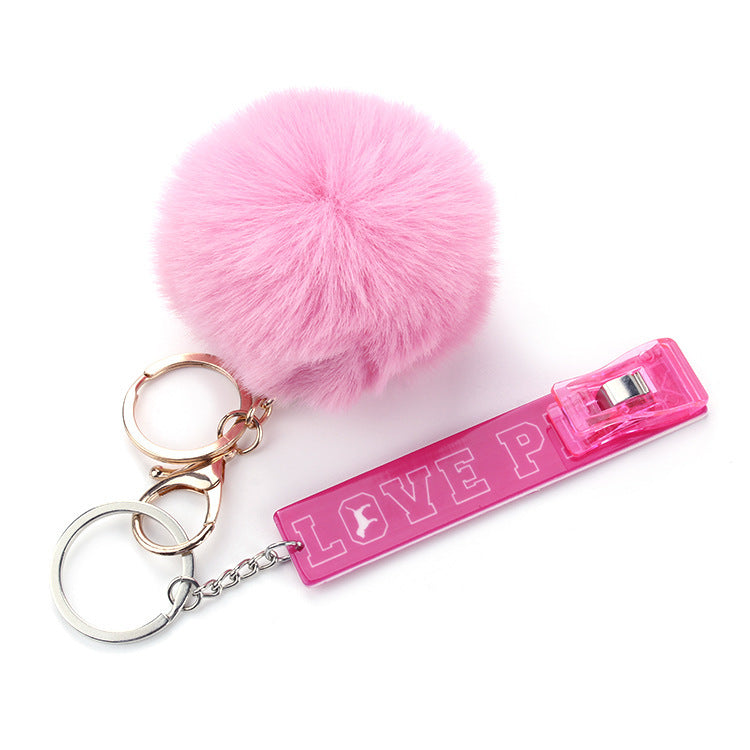Acrylic Material Key Chain Long Nail Credit Card Gripper
