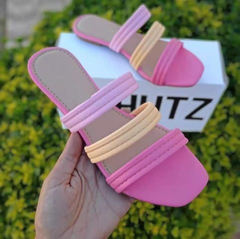 Flat Woven Hollow Slippers Women&