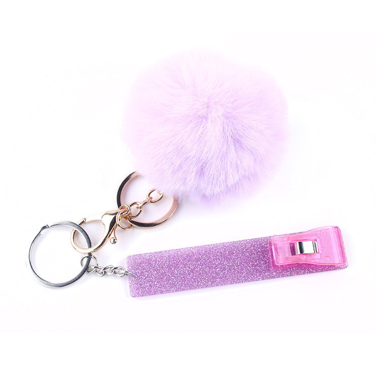 Acrylic Material Key Chain Long Nail Credit Card Gripper