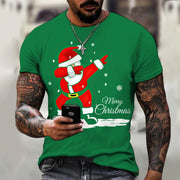 Christmas Men's 3D T-shirt Digital Print Short Sleeve