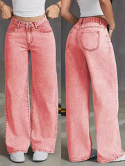 Sweet And Spicy Style High Waist Straight Jeans