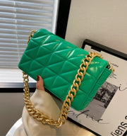 Vintage Chain Armpit Bag Soft Leather Quilted Shoulder Bag
