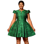 Party Commuter Comfortable A Swing Slimming Jacquard Dress