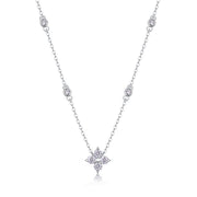 Radiant Star - A Fashionable And Luxurious Diamond Jewelry Pendant Set With Moissanite S925 Sterling Silver And Platinum Plating