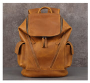 Men's Leisure Travel Large Capacity First Layer Leather Backpackage