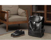 Cowhide Men's Bag Large Capacity Leather Backpack