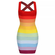 Design Sense Sleeveless Halter Color Women's Clothing Dress