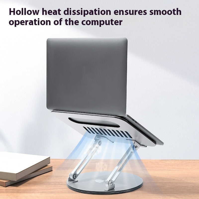 Aluminum Alloy Rotatable Laptop Stand Desktop Height Increased By Lifting And Foldable