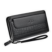 Retro Multiple Card Slots Double Zip Wallet Men
