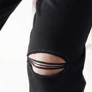 Men's Straight Cut Solid Color Casual Cropped Jeans