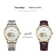 Automatic Mechanical Business Hollow Small Three-needle Waterproof Men's Watch