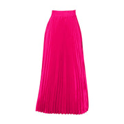 Plus Size Mid-high Waist Pleated Skirt