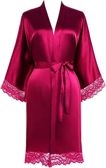 Women Sexy Imitation Ice Silk Sleepwear Ladies Sleepwear Hot Sale Half Sleeve Nightgowns Sleepwear Nightdresses