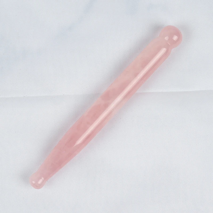 Eye Massage Pen Natural Rose Quartz Stone Acupuncture Wand Face Gua Sha Tool Skin Lifting Care Massager Health Beauty Product