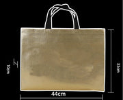 200pcs Custom Logo bags Gold shopping tote bags with logo Non woven bags Silvery clothes bags Shoes bags Three size