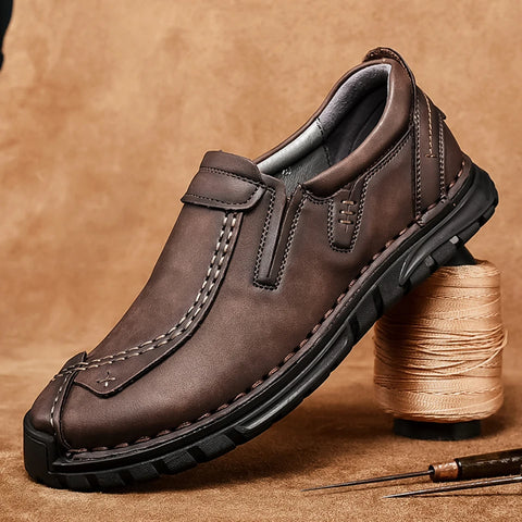 Nougxm Men Shoes Slip On Loafers Spring Autumn Comfortable Fashion designer Casual Leather Men Shoes
