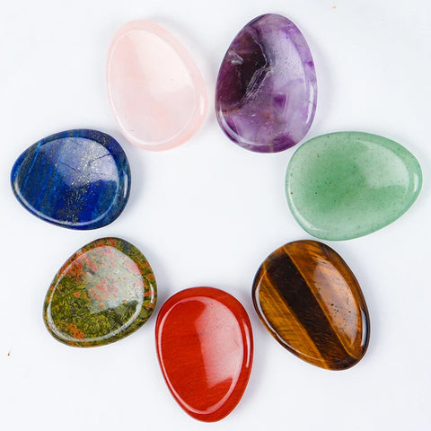 Face Gua Sha Tool Worry Thumb Stone Palm Gemstone Rose Quartz Hand Massage Skin Care Body Natural Crystal Mineral Beauty Product