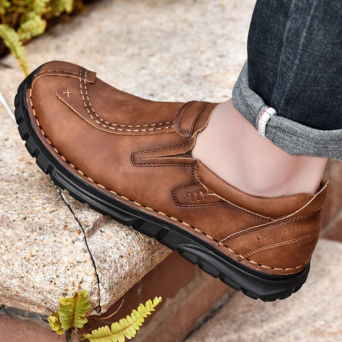 Nougxm Men Shoes Slip On Loafers Spring Autumn Comfortable Fashion designer Casual Leather Men Shoes