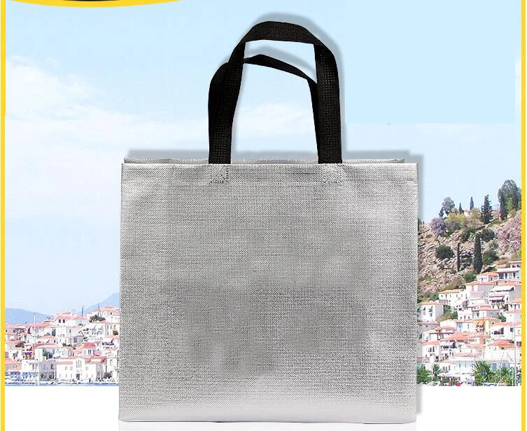 200pcs Custom Logo bags Gold shopping tote bags with logo Non woven bags Silvery clothes bags Shoes bags Three size