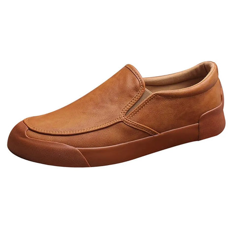 Fashion Leather Men Shoes Casual Flat Men Shoes Waterproof Breathable Loafers Men High Quality Moccasins Comfortable Hot Sale
