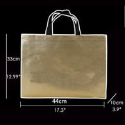 200pcs Custom Logo bags Gold shopping tote bags with logo Non woven bags Silvery clothes bags Shoes bags Three size